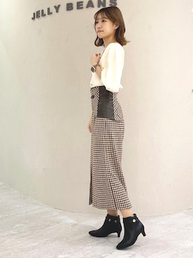 「ビジューニット」｜JELLYBEANSさん（レディース・157cm）の秋コーディネート