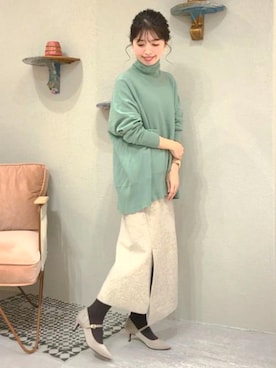 「JELLY BEANS（ジェリービーンズ）のアイテム（パンプス）」を使った、JELLYBEANSさん（レディース・158cm）の冬コーディネート