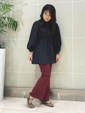 「黒ブラウス」｜JELLYBEANSさん（レディース・162cm）の夏コーディネート