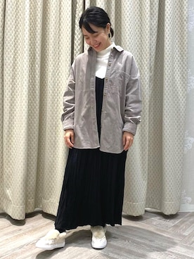 「ファー」｜「アイテム（スリッポン）」を使った、JELLYBEANSさん（レディース・153cm）の冬コーディネート