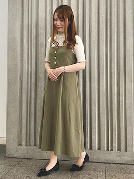 「サロペットスカート」｜JELLYBEANSさん（レディース・158cm）の秋コーディネート