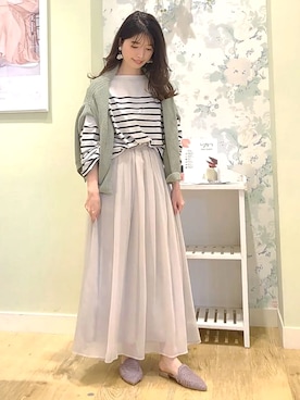 「シフォンスカート」｜JELLYBEANSさん（レディース・158cm）の春コーディネート