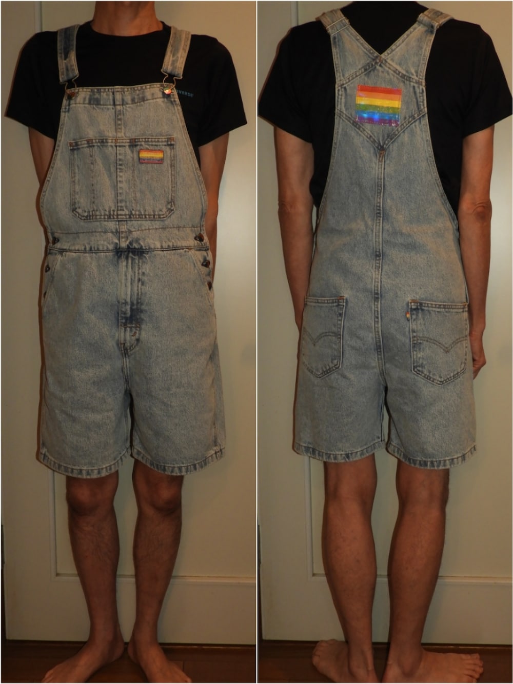「Levi'sのアイテム（サロペット/オーバーオール、ブルー系）」を使った、bibfreak/オーバーオール研究室長さん（メンズ・177cm）の春コーディネートの1枚目の写真