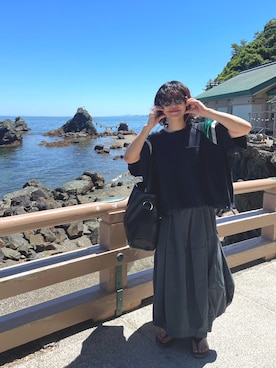 「CABANE de ZUCCa（カバンドズッカ）のアイテム」を使った、Lelさん（レディース・156cm）の夏コーディネート