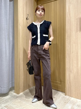 「VIS（ビス）のアイテム（パンツ）」を使った、yuukaさん（レディース・164cm）の夏コーディネート