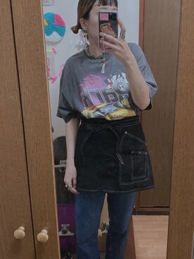 「アイテム（デニムスカート）」を使った、mii ♡さん（レディース・164cm・30代）の秋コーディネート