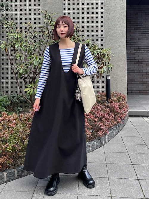 2021 AW Uネックフレアロングワンピース（ワンピース）｜select MOCA