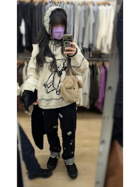 「PINK HOUSE（ピンクハウス）のアイテム」を使った、いおさん（レディース・161cm）の冬コーディネート