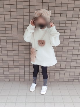 「Handmade（ハンドメイド）のアイテム（ブローチ/コサージュ）」を使った、いおさん（レディース・161cm）の秋コーディネート
