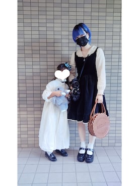 「ハロウィン」｜「アイテム（ジャンパースカート）」を使った、いおさん（レディース・160cm）の秋コーディネート