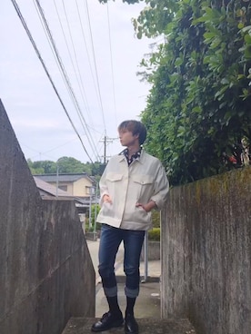 「CULLNI（クルニ）のアイテム（ブルゾン）」を使った、Yosukeさん（メンズ・160cm）の春コーディネート
