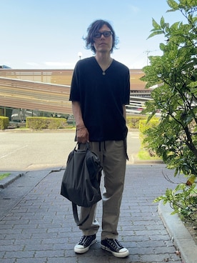 「Wrangler（ラングラー）のアイテム」を使った、TSUさん（メンズ・179cm）の夏コーディネート