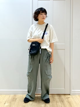 「アイテム（スウェットパンツ）」を使った、MIKOTOさん（レディース・164cm）の夏コーディネート