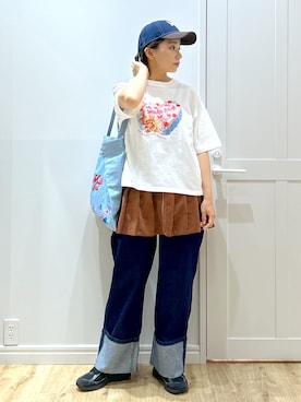 「アイテム（キーホルダー）」を使った、MIKOTOさん（レディース・164cm）の夏コーディネート