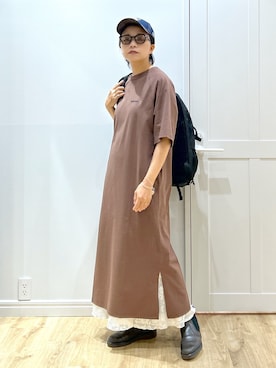 「アイテム（ポーチ）」を使った、MIKOTOさん（レディース・164cm）の夏コーディネート