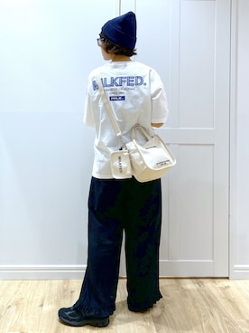 「アイテム（ニットキャップ/ビーニー）」を使った、MIKOTOさん（レディース・164cm）の夏コーディネート