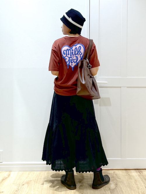 セール】MELTY HEART FOAM PRINT WIDE S/S TEE（Tシャツ/カットソー