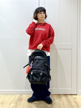 「アイテム（ポーチ）」を使った、MIKOTOさん（レディース・164cm）の秋コーディネート
