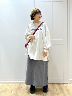 「アイテム（ハンチング/ベレー帽）」を使った、MIKOTOさん（レディース・164cm）の夏コーディネート