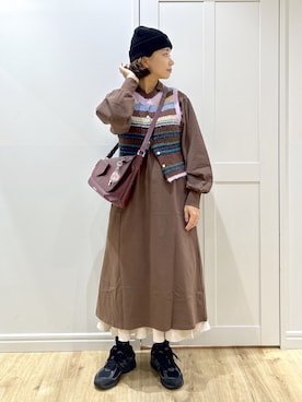 「アイテム（財布/小物）」を使った、MIKOTOさん（レディース・164cm）の秋コーディネート