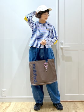 「アイテム（キーホルダー）」を使った、MIKOTOさん（レディース・164cm）の夏コーディネート