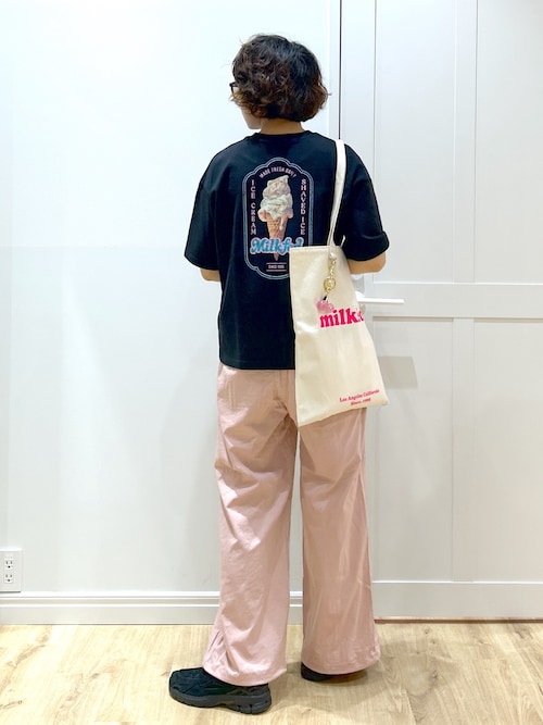 ミルクティー♡(o^^o)♡ トートバッグ2点セット MILKFED.定番人気》カラフルな組み合わせがお洒落な大容量トート