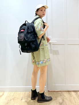 「アイテム（ポーチ）」を使った、MIKOTOさん（レディース・164cm）の夏コーディネート