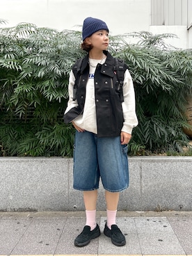 「アイテム（キーホルダー）」を使った、MIKOTOさん（レディース・164cm）の秋コーディネート
