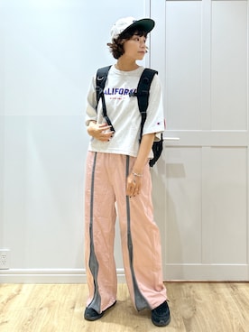 「パンツスタイル」｜「アイテム（財布/小物）」を使った、MIKOTOさん（レディース・164cm）の夏コーディネート