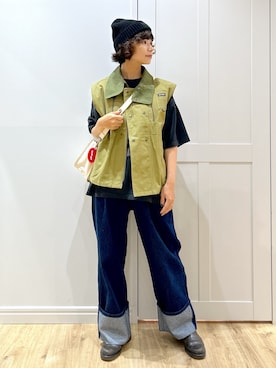 「MILKFED.（ミルクフェド）のTIGER WIDE S/S TEE（Tシャツ/カットソー）」を使った、MIKOTOさん（レディース・164cm）の夏コーディネート