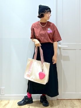 「アイテム（ポーチ）」を使った、MIKOTOさん（レディース・164cm）の夏コーディネート