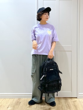 「アイテム（スウェットパンツ）」を使った、MIKOTOさん（レディース・164cm）の夏コーディネート