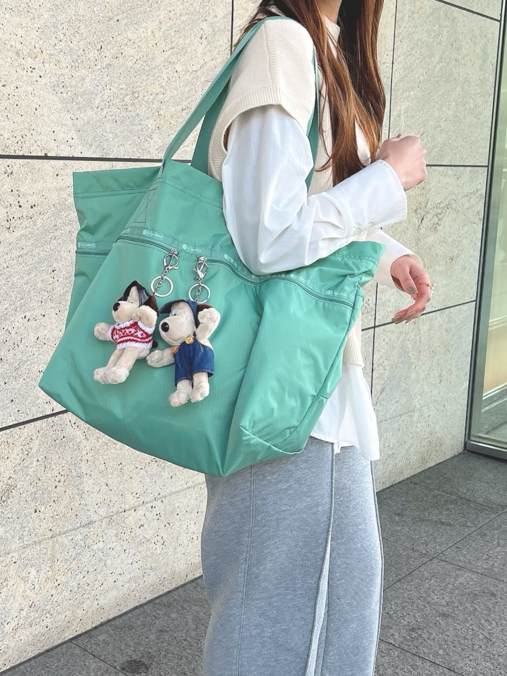 【LeSportsac】ポーチ付き★軽量＆耐久性!高収納力トートバッグ CARLIN ZIP TOP TOTE BAGディープシーブルー（トートバッグ