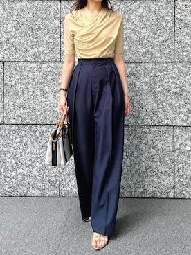 「CLANE（クラネ）のアイテム（Tシャツ/カットソー）」を使った、kataoka__mikaさん（レディース・162cm）の夏コーディネート