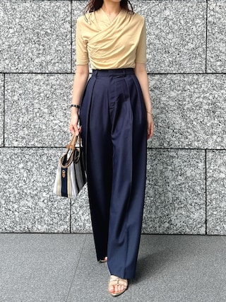 CLANE クラネ CACHECOEUR DRAPE TOPS CLANE（クラネ）の「CACHECOEUR DRAPE TOPS（Tシャツ/カットソー