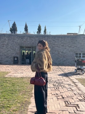 「アイテム（その他アウター、その他）」を使った、momotogiさん（レディース・154cm）の冬コーディネート