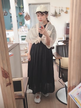 キャップを使った 黒ワンピ の人気ファッションコーディネート Wear