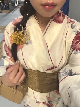 「アイテム（浴衣）」を使った、twumamonさん（レディース・153cm）の夏コーディネート