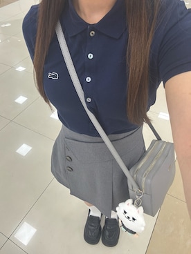 「アイテム（ローファー）」を使った、twumamonさん（レディース・153cm）の夏コーディネート