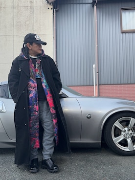 「DIESEL（ディーゼル）のアイテム（その他アウター）」を使った、マリアーナさん（メンズ・167cm）の冬コーディネート
