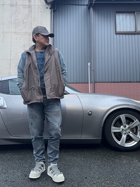 「DIESEL（ディーゼル）のアイテム（スウェット）」を使った、マリアーナさん（メンズ・167cm）の冬コーディネート