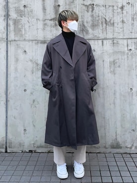 「韓国」｜「アイテム（トレンチコート）」を使った、itoukunさん（メンズ・170cm）の冬コーディネート