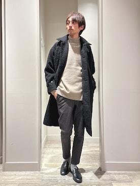 「最近のいい感じコーデ」｜「アイテム（ステンカラーコート）」を使った、★たか★さん（メンズ・178cm）の冬コーディネート