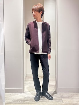 「ABAHOUSE GRAY（アバハウスグレイ）のジオメトリックリンクス 長袖Tシャツ（Tシャツ/カットソー）」を使った、★たか★さん（メンズ・178cm）の秋コーディネート