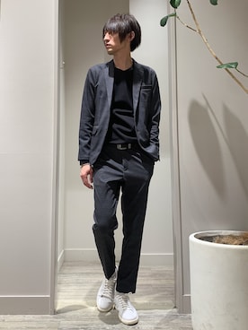 「いまどきジャケット写真」｜「アイテム（セットアップ）」を使った、★たか★さん（メンズ・178cm）の春コーディネート