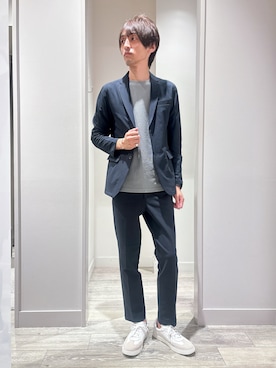 「ABAHOUSE GRAY（アバハウスグレイ）のアイテム（セットアップ）」を使った、★たか★さん（メンズ・178cm）の秋コーディネート