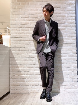 「g-stage（ジーステージ）のアイテム（テーラードジャケット）」を使った、★たか★さん（メンズ・178cm）の春コーディネート