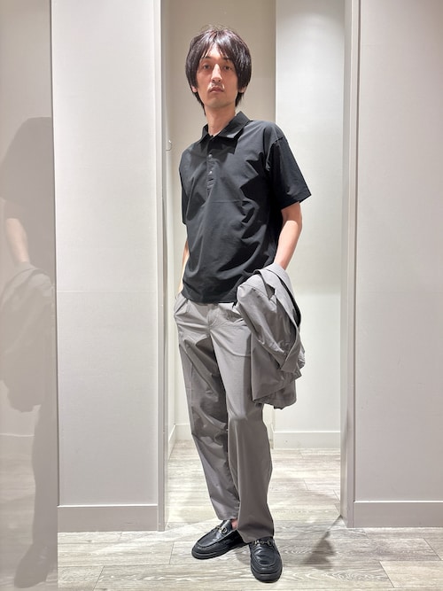 ABAHOUSE GRAY ポロシャツ 半袖 「セットアップ対応」360°ストレッチ