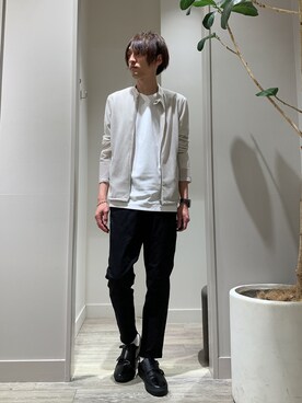 「Vネック」｜「アイテム（ブルゾン）」を使った、★たか★さん（メンズ・178cm）の春コーディネート