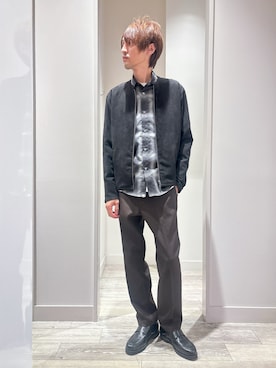 「ABAHOUSE GRAY（アバハウスグレイ）のアイテム（ライダースジャケット）」を使った、★たか★さん（メンズ・178cm）の秋コーディネート